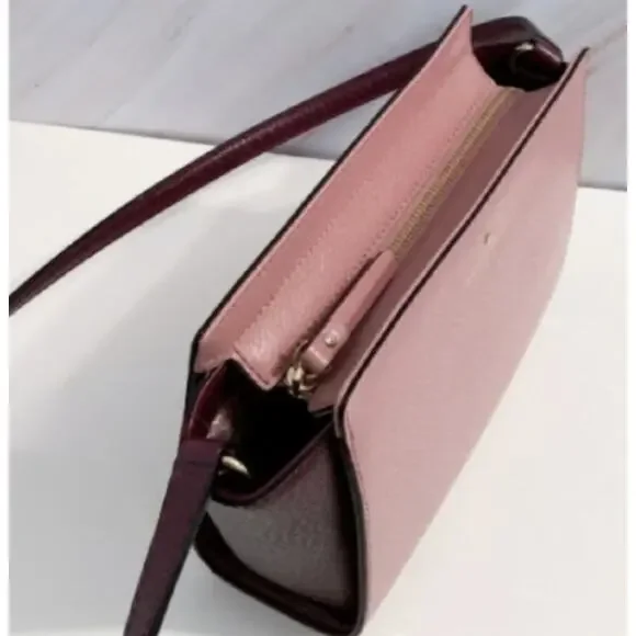 KATE SPADE Grand Street Hayden Peony Mulberry Colorblock Crossbody Purse Bag - Picture 6 of 10